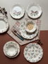 Hermia Amber 24 Juego de Cena de Porcelana de 24 Piezas Elegante Versátil Duradero Apto Lavavajillas Microondas